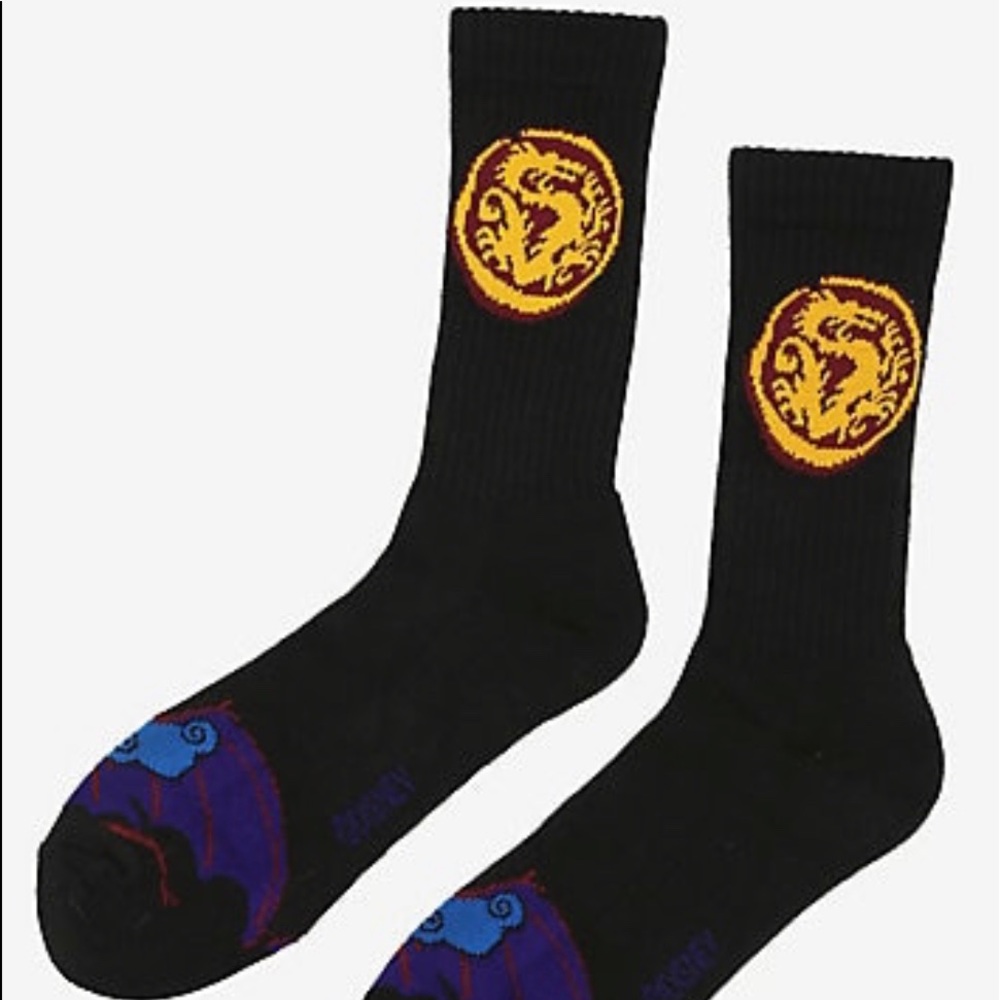Disney Mulan Mushu Amulet Crew Socks